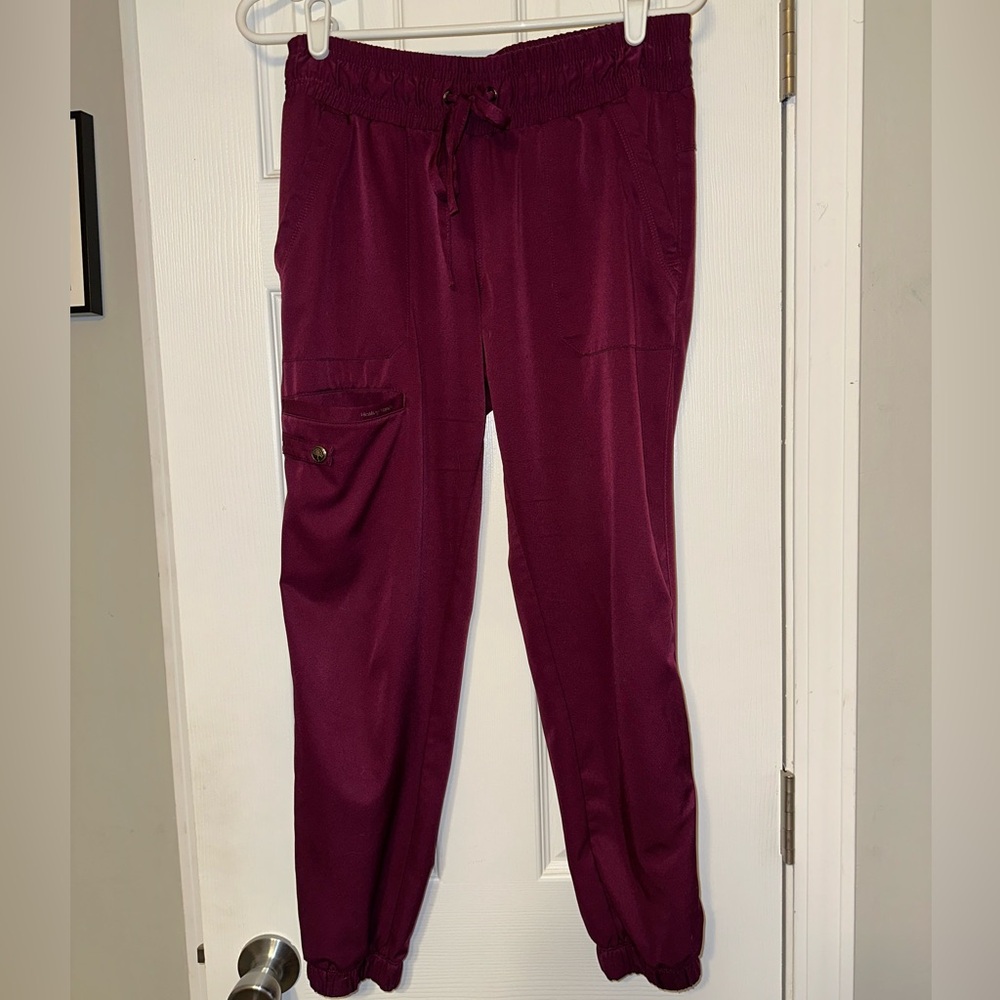 Burgundy Jogger Scrub Pants